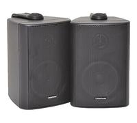 Loops Pair 3" 2 Way Compact Stereo HiFi Speakers 60W 8Ohm Black Mini Wall Mounted ABS