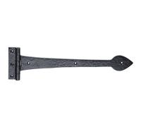 Loops PAIR 380 x 102mm Ornate T Hinge Black Antique Internal Decorative Door Hinge Loops Black