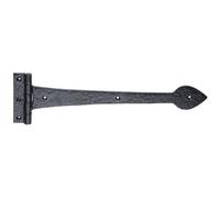 Loops PAIR 430 x 102mm Ornate T Hinge Black Antique Internal Decorative Door Hinge Loops Black