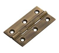 Loops PAIR 64 x 35 x 2mm Cabinet Hinge Antique Brass Small Cupboard Door in Metallics Loops Metallics