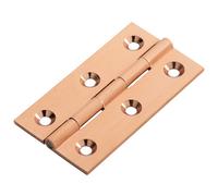 PAIR 64 x 35 x 2mm Cabinet Hinge Modern Satin Copper Cupboard Door