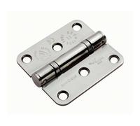 Loops PAIR 76 x 67 x 2.5mm Ball Bearing Hinge Bright Stainless Steel Interior Door in Metallics Loops Metallics