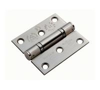 Loops PAIR 76 x 67 x 2.5mm Ball Bearing Hinge Satin Stainless Steel Interior Door in Metallics Loops Metallics