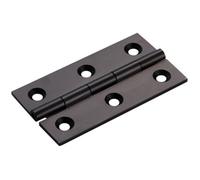 Loops Pair Cabinet Hinge - 64 X 35mm Matt Black Cupboard Wardrobe Vanity Unit Fixings