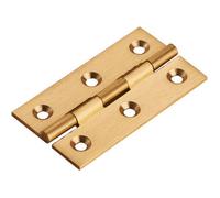 Loops Pair Cabinet Hinge - 64 X 35mm Self Colour Cupboard Wardrobe Vanity Unit Fixings