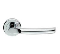 Loops PAIR Curved Round Bar Handle on Round Rose Concealed Fix Polished Chrome Loops Multicolor