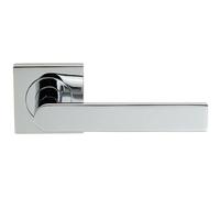 Loops PAIR Flat Rectangular Bar Lever on Square Rose Concealed Fix Polished Chrome Loops Multicolor