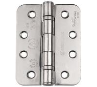 Loops Pair Grade 13 Heavy Duty Ball Bearing Hinge - Radius 102 X 76mm Satin Steel