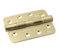 Loops Pair Grade 13 Heavy Duty Ball Bearing P Hinge Radius 107 X 77mm Satin Brass Door