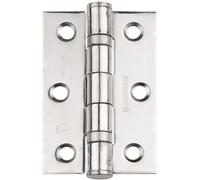 Loops Pair Grade 7 Heavy Duty Ball Bearing Hinge - 76 X 51mm Bright Stainless Steel
