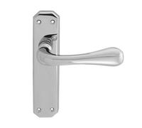 Loops PAIR Heavy Duty Handle on Angular Latch Backplate 180 x 40mm Polished Chrome Loops Multicolor