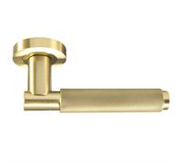 Loops PAIR Knurled Grip Round Bar Handle on Round Rose Concealed Fix Satin Brass in Metallics Loops Metallics