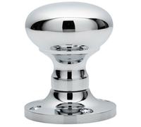 Loops PAIR Mushroom Mortice Door Knob Unsprung 52mm Diameter Polished Chrome Loops Multicolor