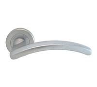 Loops PAIR Oval Shape Arched Bar Handle on Round Rose Concealed Fix Satin Chrome Loops Multicolor