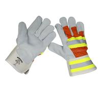 Loops PAIR Reflective Riggers Gauntlets - Dual Coloured Backing - Reflective Bands Loops Multicolor One Size