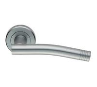 PAIR Round Bar Handle with Arch Concealed Fix Round Rose Satin Chrome Loops Multi One Size
