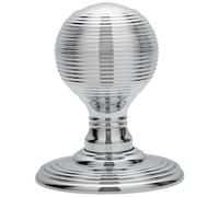 Loops PAIR Round Textured Mortice Door Knob 50mm Diameter Chrome Beehive Handle Loops Multicolor