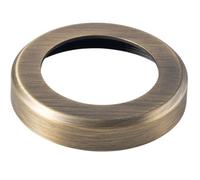 Loops PAIR Screw On Round Rose Cover Plates 50mm Diameter 10mm Depth Antique Brass in Metallics Loops Metallics