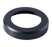Loops Pair Screw On Round Rose Cover Plates- 50mm Diameter- 10mm Depth- Matt Black | Round Rose Cover Pack - Convert Square Rose Handle to Round Rose - Front and Back Screwless Rose
