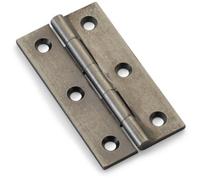 Loops Pair Solid Brass Cabinet Butt Hinge - 64mm - Pewter Premium Cupboard Fixings