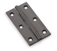 Loops Pair Solid Brass Cabinet Butt Hinge - 75mm - Dark Bronze Premium Cupboard