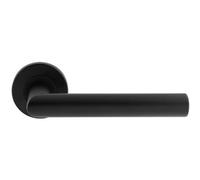 Loops Pair Straight Mitred Bar Handle On Round Rose Concealed Fix Matt Black