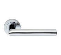 Loops PAIR Straight Mitred Bar Handle on Round Rose Concealed Fix Polished Chrome Loops Multicolor