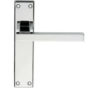 Loops PAIR Straight Square Handle on Latch Backplate 180 x 40mm Polished Chrome Loops Multicolor