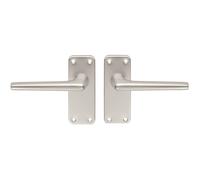 Loops PAIR Straight Tapered Handle on Latch Backplate 102 x 41mm Satin Aluminium Loops Multicolor