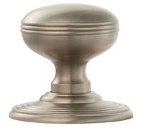 Loops PAIR Textured Mortice Door Knob 70mm Diameter Concealed Rose Satin Nickel in Metallics Loops Metallics