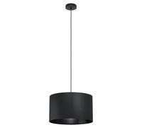 Loops Pendant Ceiling Light Colour Black Shade Round Black Fabric Bulb E27 1x40W Loops Black