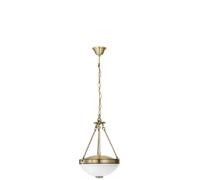 Loops Pendant Ceiling Light Colour Bronzed Shade White Satin Glass Bulb E27 2x60W Loops White