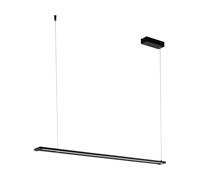 Loops Pendant Ceiling Light Height Adjust Colour Black Shade White Plastic LED 27W Inc Loops Black