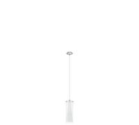 Loops Pendant Light Chrome Plated Clear White Glass Opal Shade Matt Bulb E27 1x60W Loops White