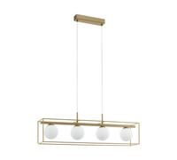 Loops Pendant Light Colour Champagne Shade White Glass Opal Matt Bulb E14 4x40W Loops White