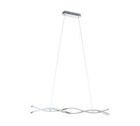 Loops Pendant Light Colour Chrome Shade White Plastic Bulb LED 3x13W Included Loops White