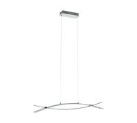 Loops Pendant Light Colour Chrome Shade White Plastic Bulb LED 3x9W Included Loops White