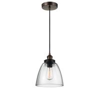 Loops Pendant Light Fitting Painted Aged Brass Finish Dark Weathered Zinc LED E27 60W in Metallics Loops Metallics