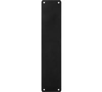 Loops Plain Door Finger Plate 350 X 75mm - Matt Black Steel Push Plate