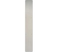 Loops Plain Door Finger Plate - 650 x 75mm - Satin Stainless Steel Push Plate | Protective Door Push Plate - Commercial Door Finger Plate - Plain/Push/Pull Engraved Options