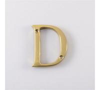 Loops Polished Brass Door Letter D - 53mm Height 4mm Depth House Letter Plaque Sign