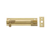 Loops Polished Brass Necked Barrel Bolts 102X25mm For Enhanced Security - Door Bolt