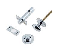 Loops Polished Chrome Bathroom Bolt With Mortice Lock For Enhanced Security - Toilet Thumturn Lock