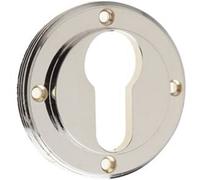 Loops Polished Nickel Euro Profile Escutcheons - Elegant Security Solution - Solid Brass Key Hole Cover