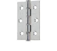 Loops Polished Stainless Steel Grade 7 Washered Hinge 76X50mm - Durable And Stylish - Door Hinges