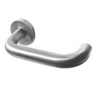 Loops Premium 19mm Satin Stainless Steel Door Handle With Sprung Rose - Interior Handle