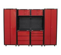 Loops Premium 2.6m Modular Garage Storage System - Heavy Duty - Workshop Cabinets Loops Multicolor