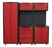 Loops Premium 2m Modular Garage Storage System - Heavy Duty - Workshop Cabinets Loops Multicolor