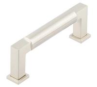 Loops Premium 96mm Satin Nickel Round Cabinet Handle For Modern And Traditional Decor - Kitchen Drawer Pull Handle