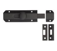 Loops Premium Architectural Slide Door Bolts 100X35mm In Elegant Matt Black Finish - Door Bolt Lock